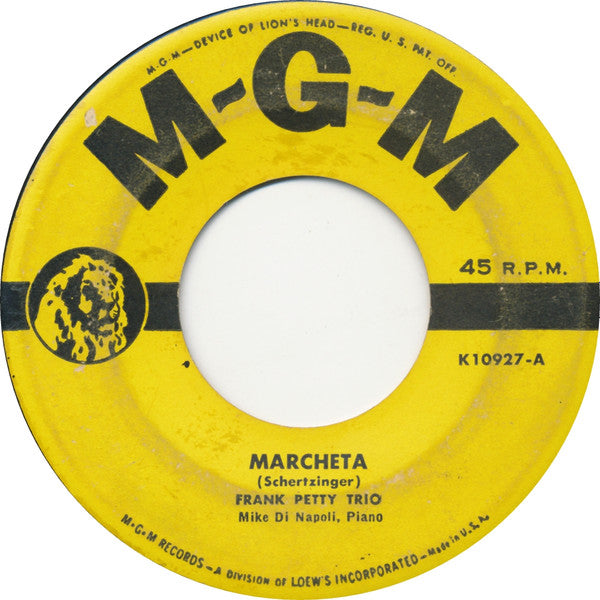 Frank Petty Trio : Marcheta (7", Single)