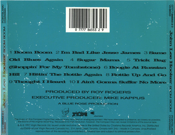 John Lee Hooker : Boom Boom (CD, Album)