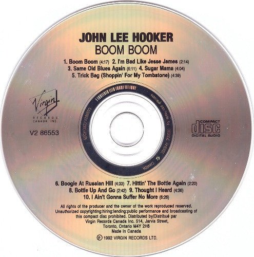 John Lee Hooker : Boom Boom (CD, Album)
