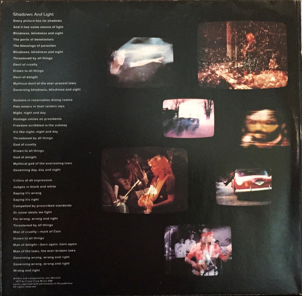 Joni Mitchell : Shadows And Light (2xLP, Album, Gat)