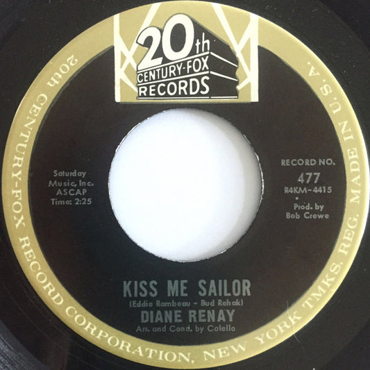 Diane Renay : Kiss Me Sailor (7", Ind)
