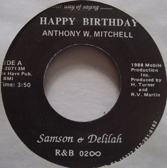 Samson & Delilah : Another Way Of Saying Happy Birthday (7", Single)