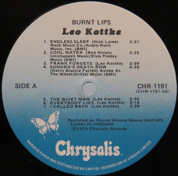 Leo Kottke : Burnt Lips (LP, Album)