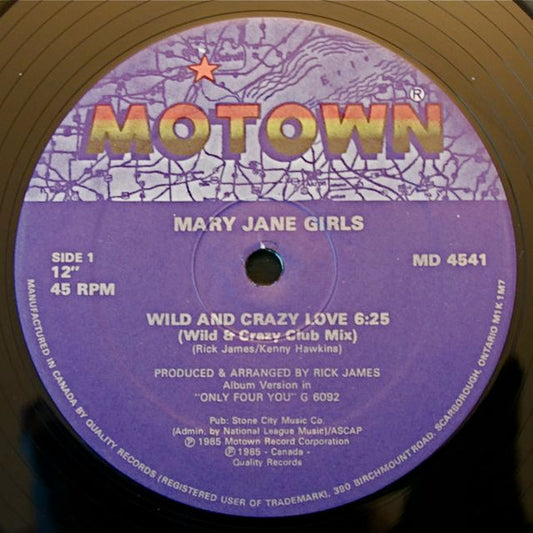 Mary Jane Girls : Wild And Crazy Love (12", Single)