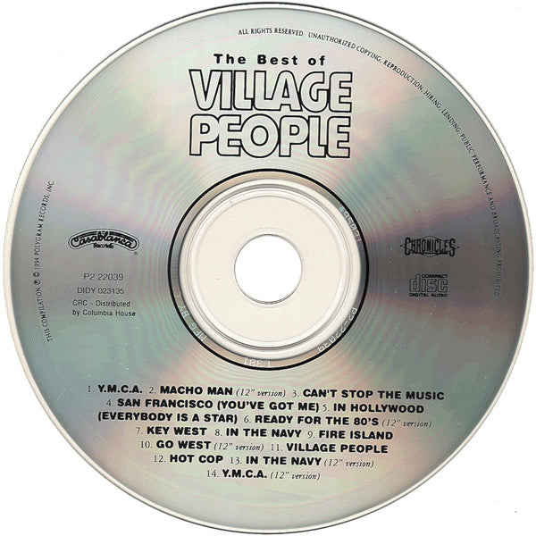 Village People : The Best Of Village People (CD, Comp, Club, RP)