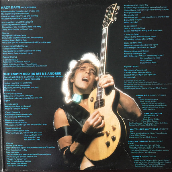 Mick Ronson : Play Don't Worry (LP, Album, Gat)