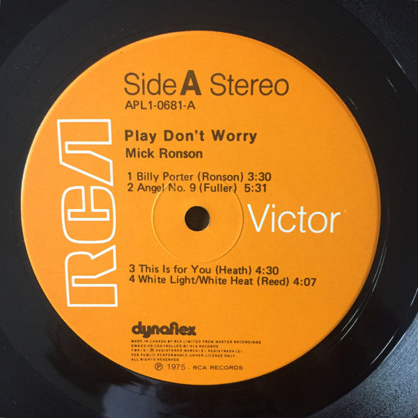 Mick Ronson : Play Don't Worry (LP, Album, Gat)