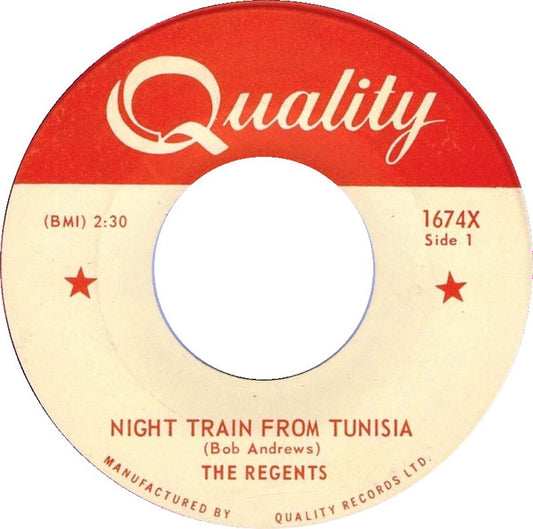 The Regents (12) : Night Train From Tunisia (7", Single)
