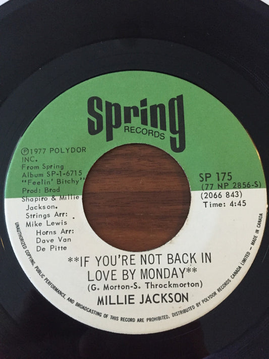 Millie Jackson : If You're Not Back In Love By Monday / A Little Taste Of Outside Love (7", Single)