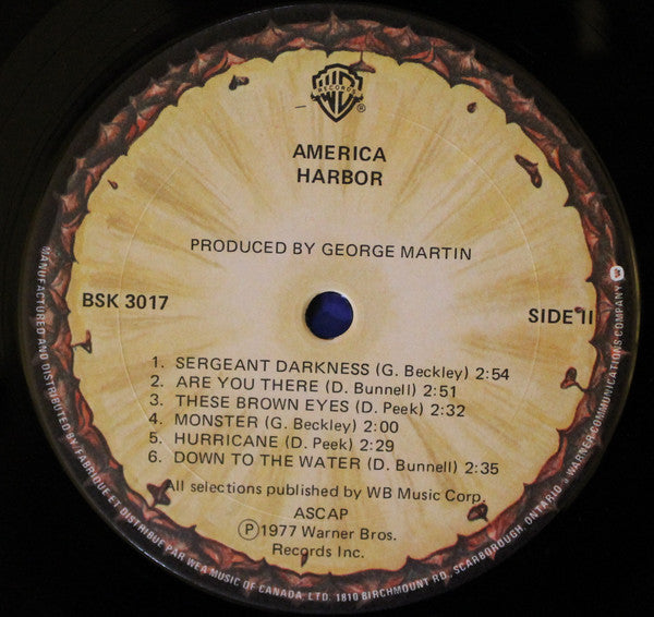 America (2) : Harbor (LP, Album)