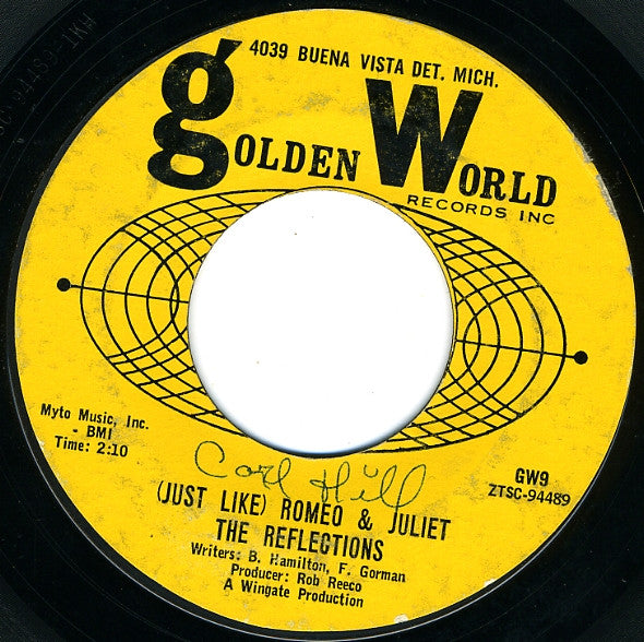 The Reflections (2) : (Just Like) Romeo & Juliet / Can't You Tell By The Look In My Eyes (7", Single, Mono)