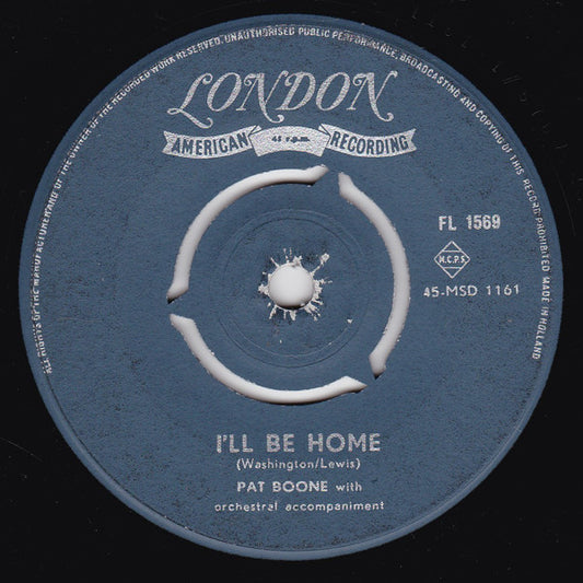 Pat Boone : I'll Be Home (7", Single)