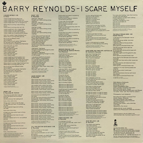 Barry Reynolds : I Scare Myself (LP, Album)