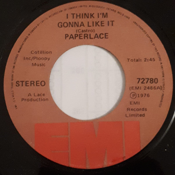 Paper Lace : I Think I'm Gonna Like It (7")