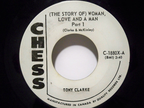 Tony Clarke (2) : (The Story Of) Woman, Love And Man Part 1 / Part 2 (7", Single)