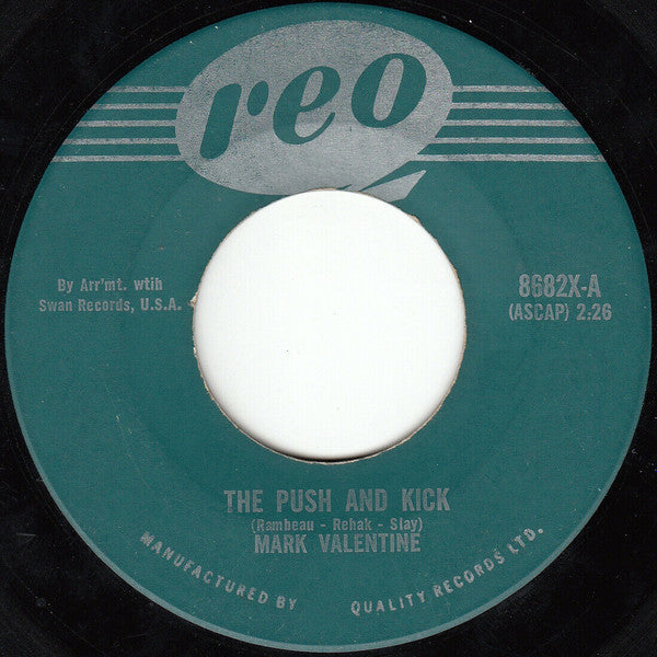 Mark Valentino : The Push And Kick / Walking Alone (7", Single)