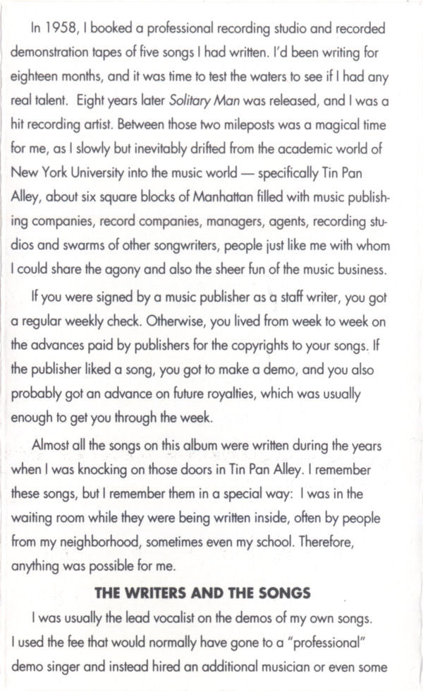 Neil Diamond : Up On The Roof: Songs From The Brill Building (Cass, Album, Dol)