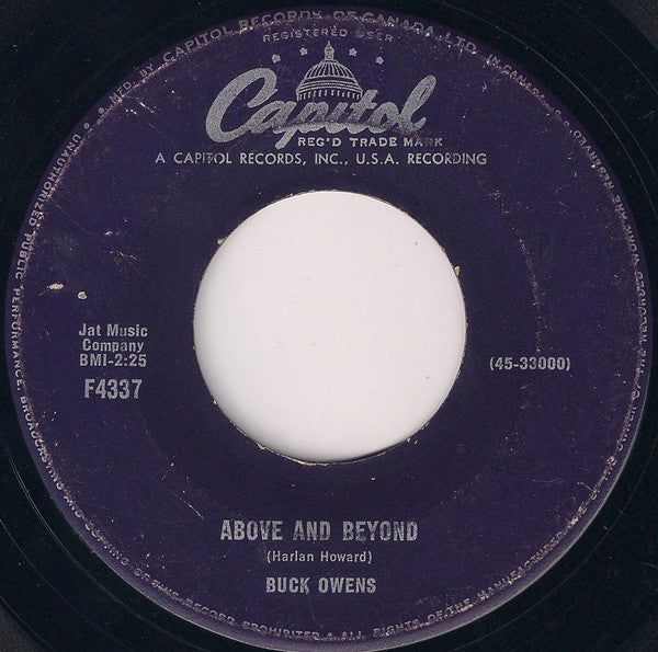 Buck Owens : Above And Beyond / Til These Dreams Come True (7", Single)
