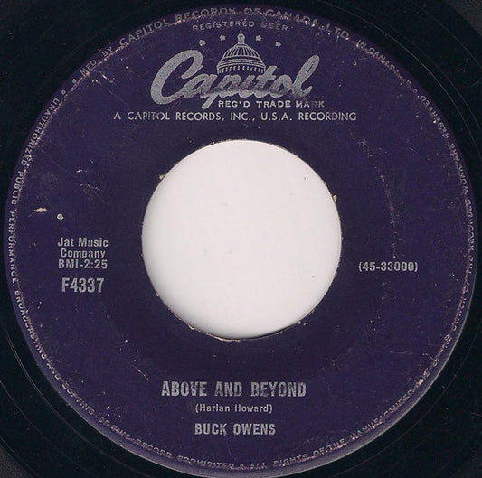 Buck Owens : Above And Beyond / Til These Dreams Come True (7", Single)