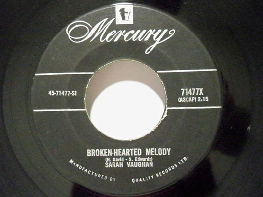 Sarah Vaughan : Broken-Hearted Melody / Misty (7", Single)