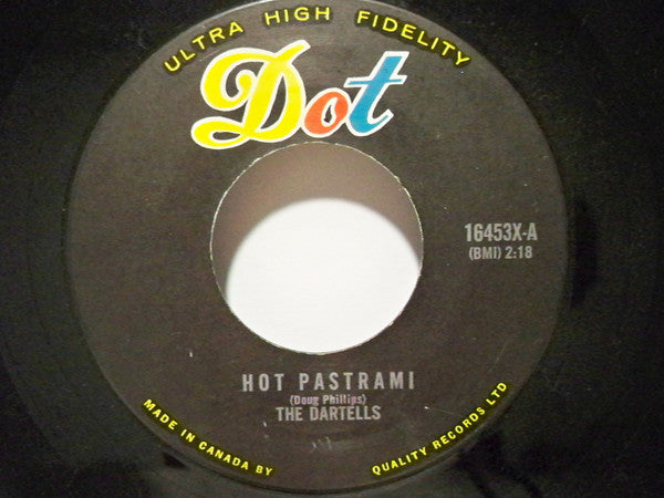 The Dartells : Hot Pastrami / Dartell Stomp (7", Single)