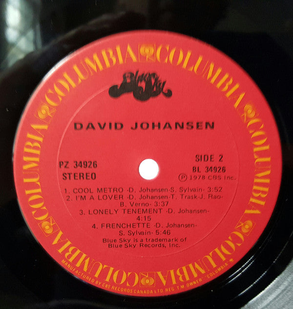 David Johansen : David Johansen (LP, Album)