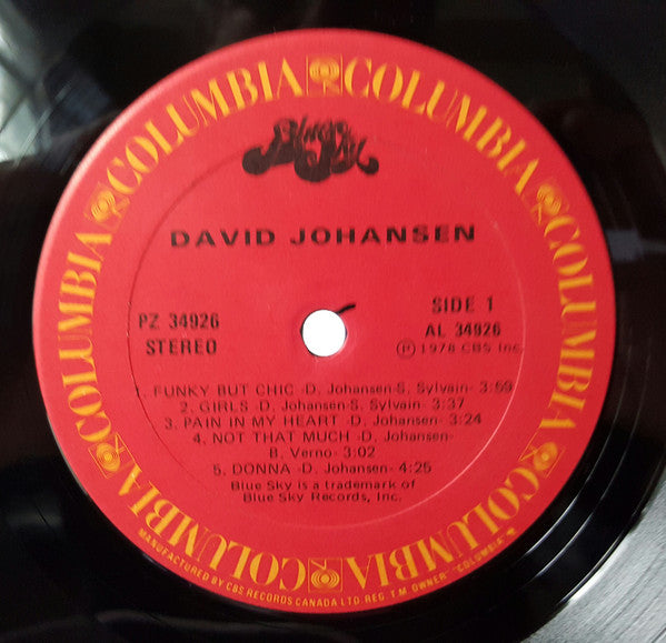 David Johansen : David Johansen (LP, Album)