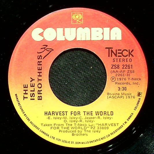 The Isley Brothers : Harvest For The World (7", Single)
