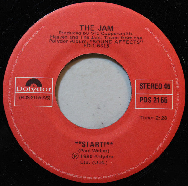 The Jam : Start! (7", Single)