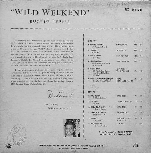 The Rockin' Rebels : Wild Weekend (LP, Album)