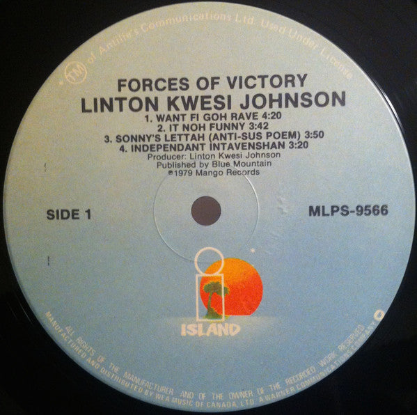 Linton Kwesi Johnson : Forces Of Victory (LP, Album)
