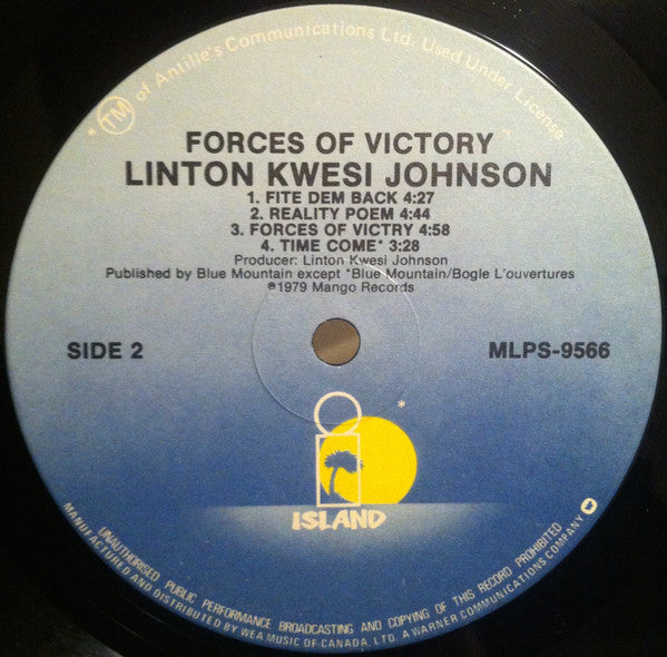 Linton Kwesi Johnson : Forces Of Victory (LP, Album)