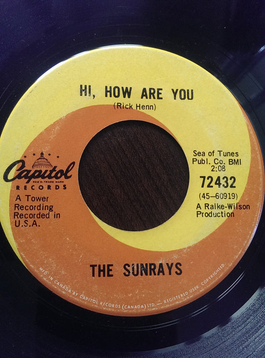 The Sunrays : Hi, How Are You / Just 'Round The River Bend (7")