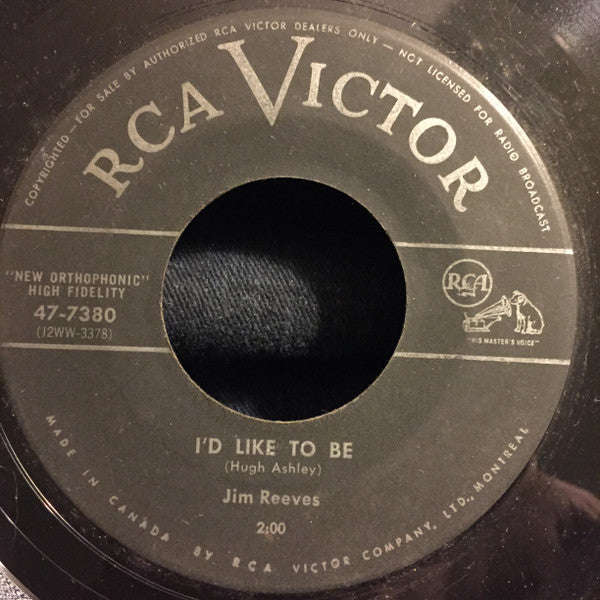 Jim Reeves : Billy Bayou (7", Single)