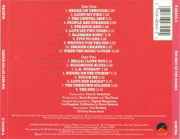 The Doors : The Best Of The Doors (2xCD, Comp, RE, RM, SRC)