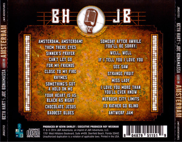 Beth Hart And Joe Bonamassa : Live In Amsterdam (2xCD, Album)