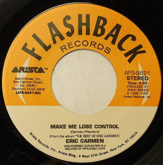 Eric Carmen : Make Me Lose Control / That's Rock 'N Roll (7", Single, RE)