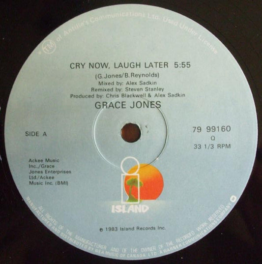 Grace Jones : Cry Now, Laugh Later (12")