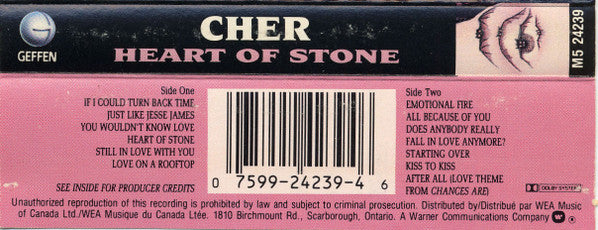 Cher : Heart Of Stone (Cass, Album, Dol)