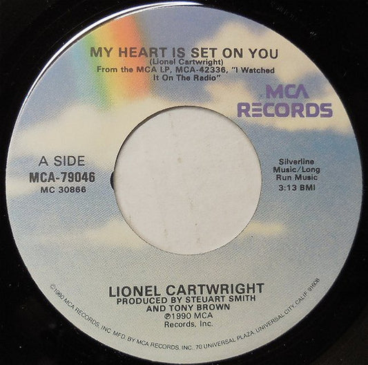 Lionel Cartwright : My Heart Is Set On You (7", Single)
