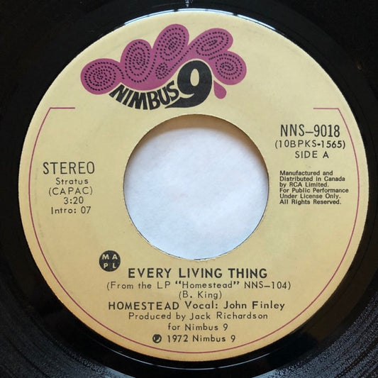 Homestead : Every Living Thing (7", Single)