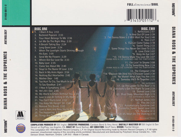 Diana Ross & The Supremes* : The Best Of Diana Ross & The Supremes (2xCD, Comp)