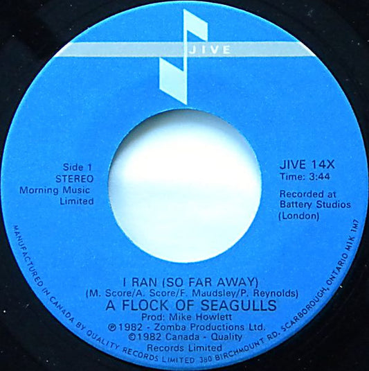 A Flock Of Seagulls : I Ran (So Far Away) (7", Single)