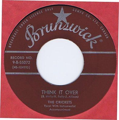 The Crickets (2) : Think It Over (7", Single)