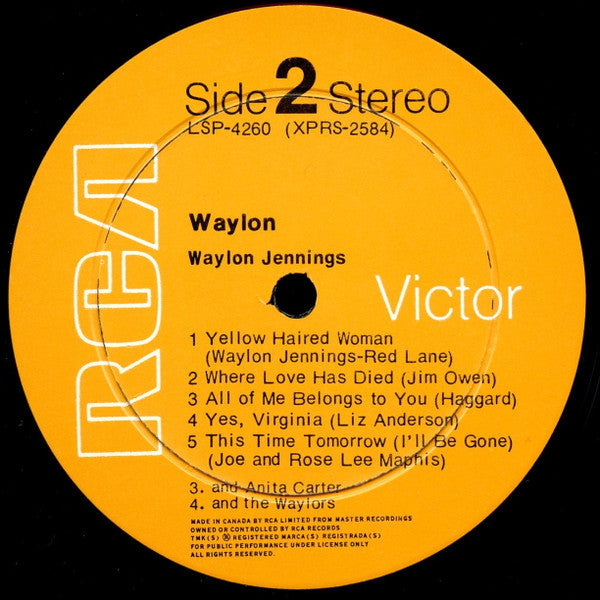 Waylon Jennings : Waylon (LP, Album)
