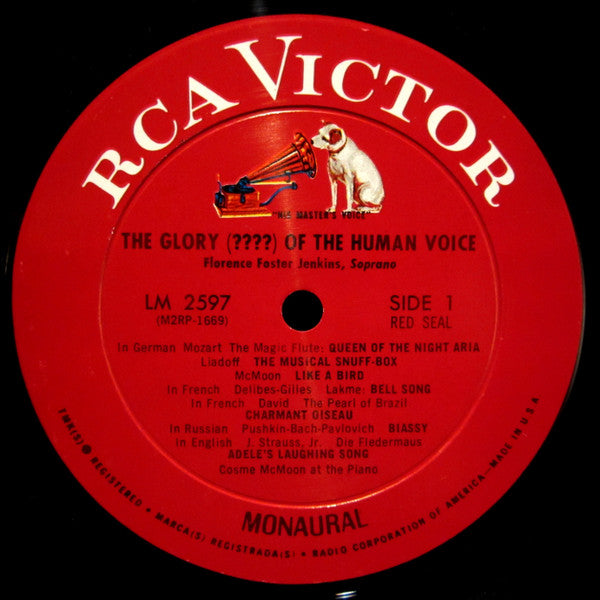 Florence Foster Jenkins / Jenny Williams And Thomas Burns : The Glory (????) Of The Human Voice (LP, Album, Mono, RP)