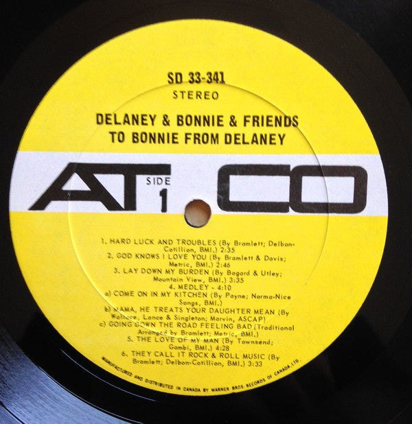 Delaney & Bonnie & Friends : To Bonnie From Delaney (LP, Album, Gat)