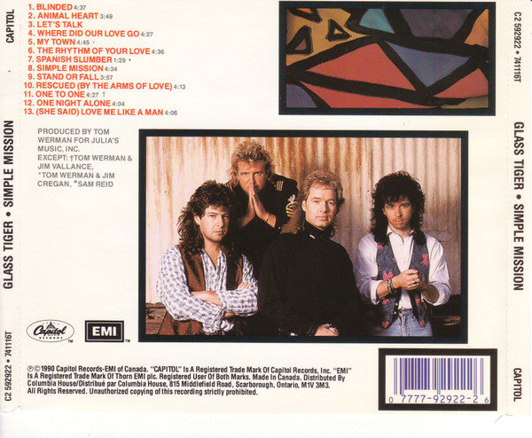 Glass Tiger : Simple Mission (CD, Album, Club)