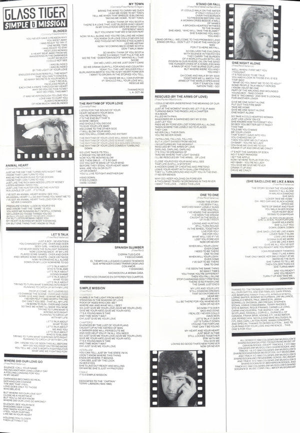 Glass Tiger : Simple Mission (CD, Album, Club)