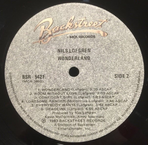 Nils Lofgren : Wonderland (LP, Album)